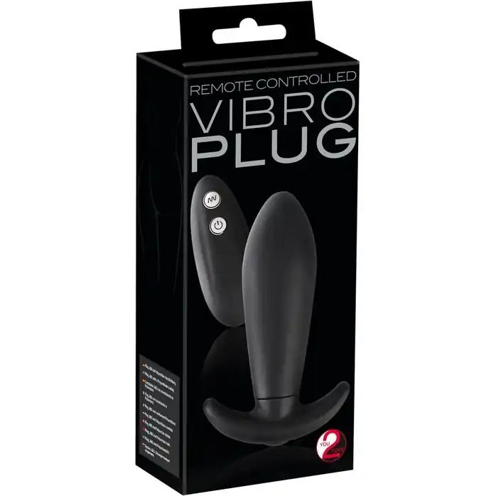 Чёрная вибропробка с дистанционным управлением - 12 см - You2Toys. Фотография 3.