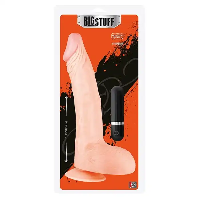 Телесный вибратор BIGSTUFF 11INCH FLESH - 28 см - BigStuff. Фотография 2.
