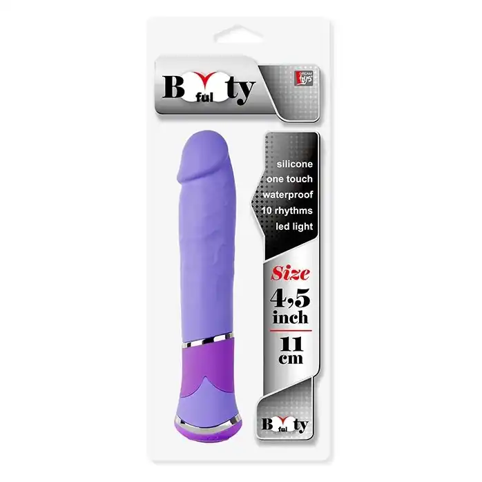 Фиолетовый анальный вибратор-реалистик BOOTYFUL NUDE VIBE PURPLE - Bootyful. Фотография 2.