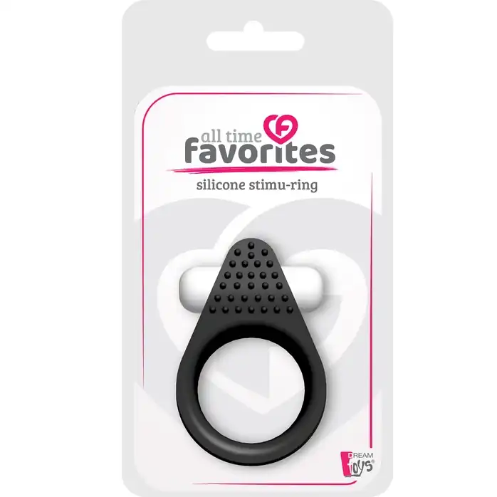 Чёрное эрекционное кольцо Silicone Stimu-Ring - All Time Favorites. Фотография 2.