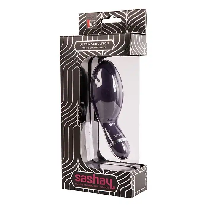 Фиолетовый яйцевидный вибратор SASHAY VIBRATOR EGG - 14 см - Sashay. Фотография 2.