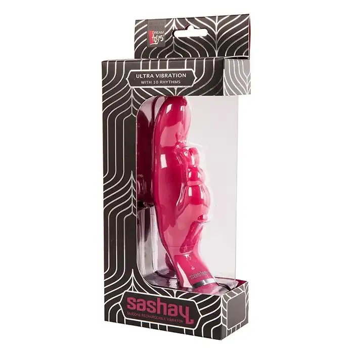 Розовый вибратор SASHAY VIBRATOR BUNNY I - 18 см - Sashay. Фотография 2.