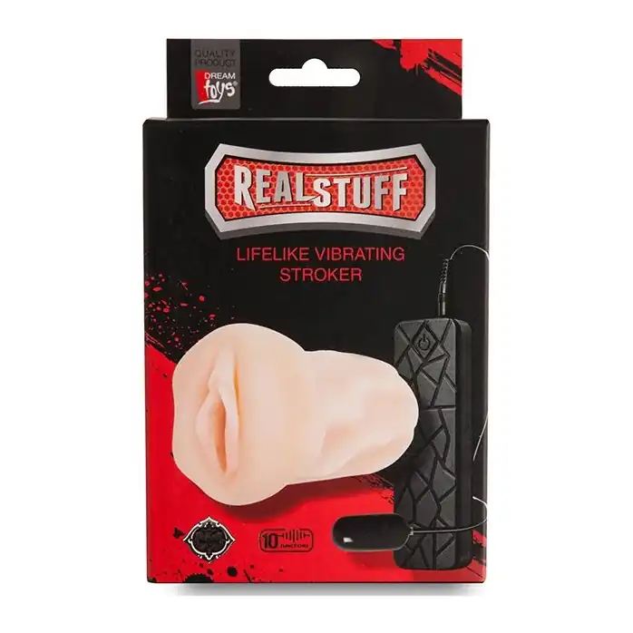 Мастурбатор-вагина REALSTUFF VIBRATING MASTURBATOR PUSSY с вибрацией - RealStuff. Фотография 2.