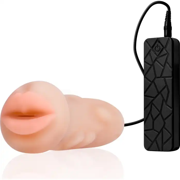 Мастурбатор-ротик с вибрацией REALSTUFF VIBRATING MASTURBATOR MOUTH - RealStuff