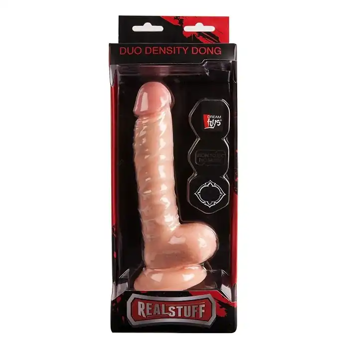 Телесный фаллоимитатор REALSTUFF DUO DENSITY DONG 8INCH - 20,3 см - RealStuff. Фотография 2.