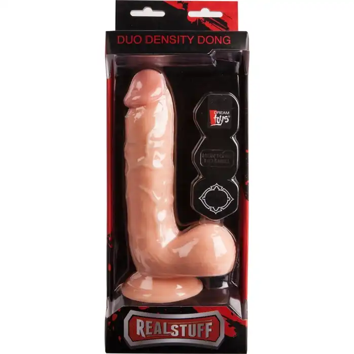 Реалистичный фаллоимитатор на присоске REALSTUFF DUO DENSITY DONG 8INCH - 20,3 см - RealStuff. Фотография 2.