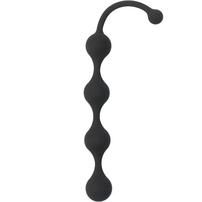 Чёрная анальная цепочка Four Beads Anal Black - 24 см - All Time Favorites