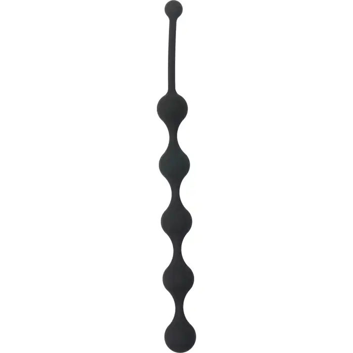 Чёрная анальная цепочка Five Beads Anal - 28,1 см - All Time Favorites