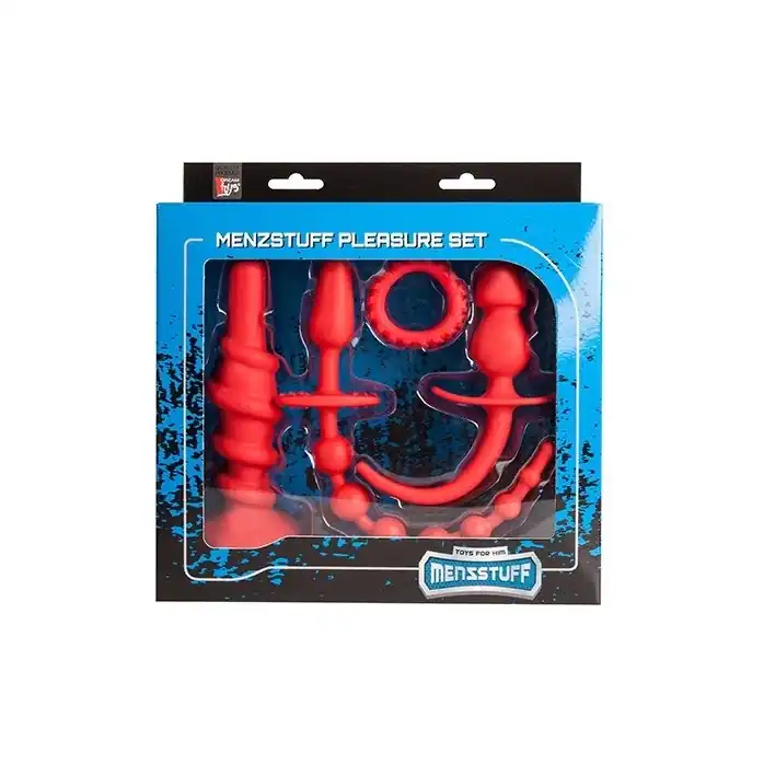 Набор для анальной стимуляции MENZSTUFF PLEASURE SET RED - MenzStuff. Фотография 2.