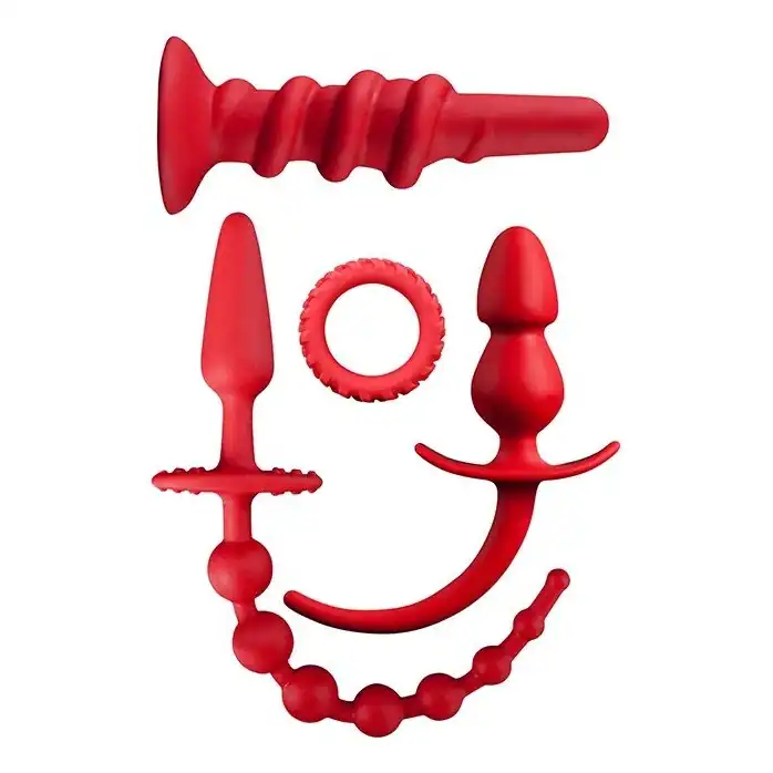 Набор для анальной стимуляции MENZSTUFF PLEASURE SET RED - MenzStuff