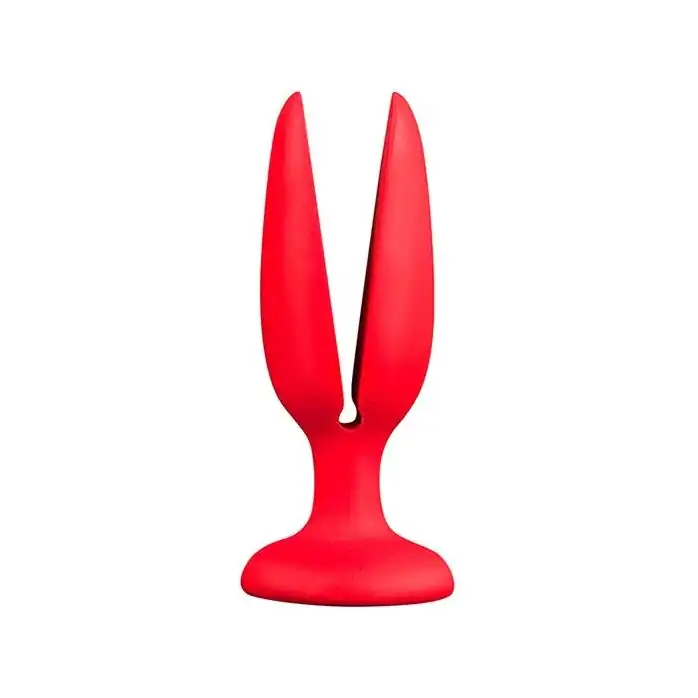 Красная пробка-бутон MENZSTUFF FLOWER BUTT PLUG 4INCH - 11 см - MenzStuff