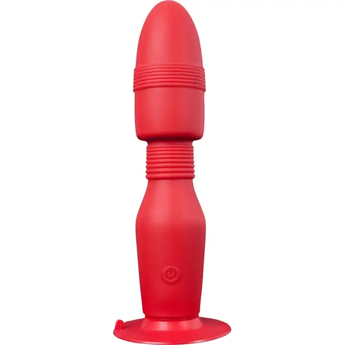 Красная анальная пробка с вибрацией MENZSTUFF VIBRATING BUTT PLUG 8.5INCH - 21,5 см - MenzStuff
