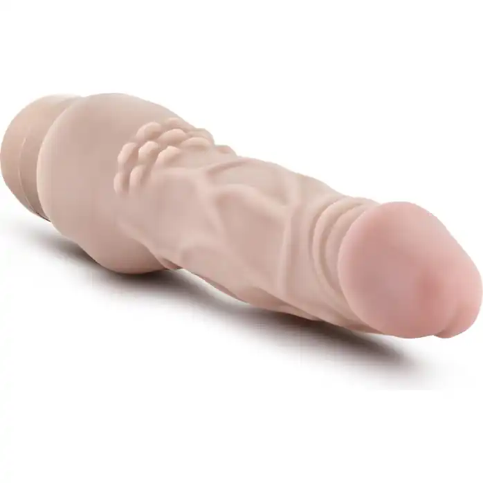 Телесный вибратор-реалистик с шипиками в основании Mr. Skin Cock Vibe 4 - 20,3 см - Dr. Skin. Фотография 3.