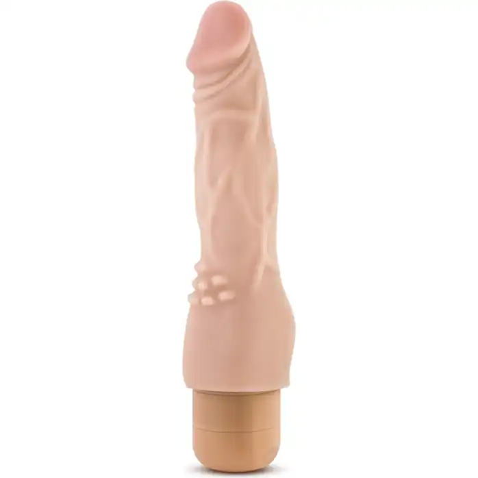 Телесный вибратор-реалистик с шипиками в основании Mr. Skin Cock Vibe 4 - 20,3 см - Dr. Skin