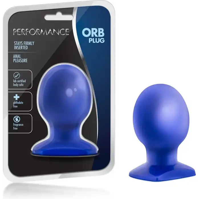 Синяя шаровидная пробка Performance Orb Plug - 10,2 см - Performance. Фотография 3.