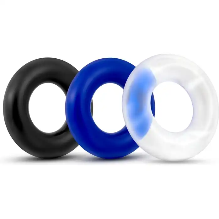 Набор из 3 разноцветных колец Stay Hard Donut Rings - Stay Hard. Фотография 5.