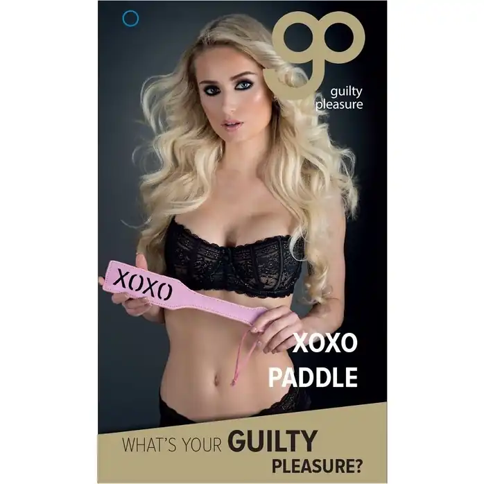 Розовый пэддл с надписью XOXO Paddle - 32 см - Guilty Pleasure. Фотография 3.