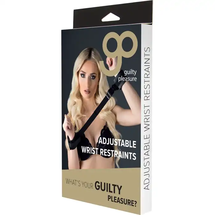 Полиуретановые манжеты на запястья с нейлоновым ремешком Adjustable Wrist Restraints - Guilty Pleasure. Фотография 2.