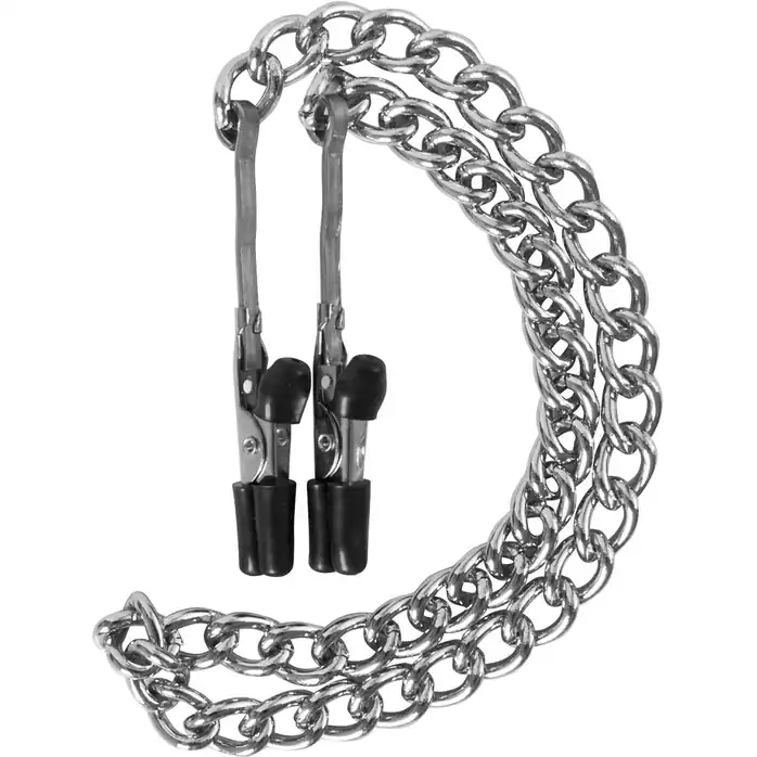 Зажимы на соски Mini Munchers Nipple Clamps с цепью - Guilty Pleasure