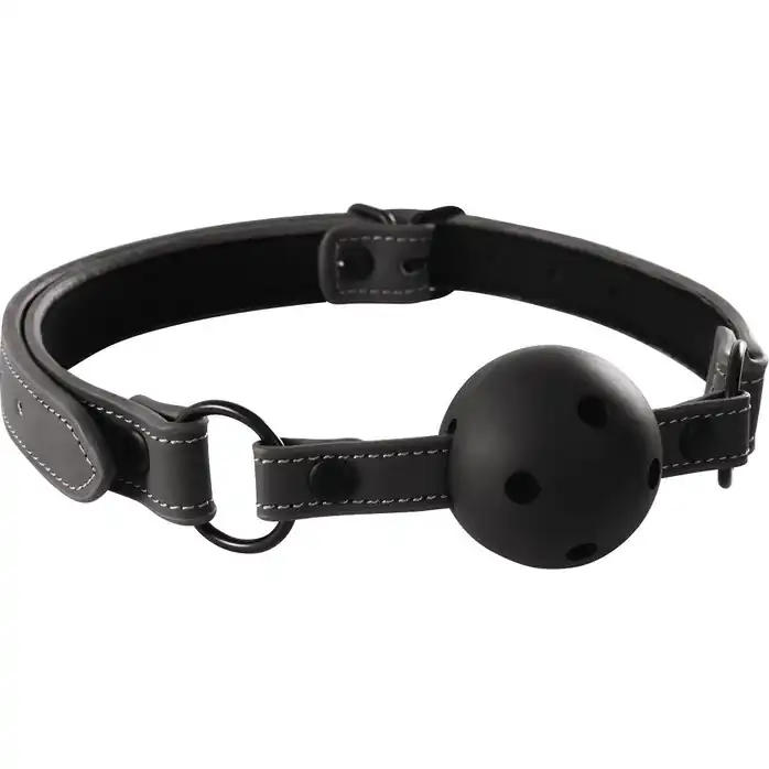 Чёрный кляп-шар с отверстиями для воздуха Renegade Bondage Ball Gag - Renegade