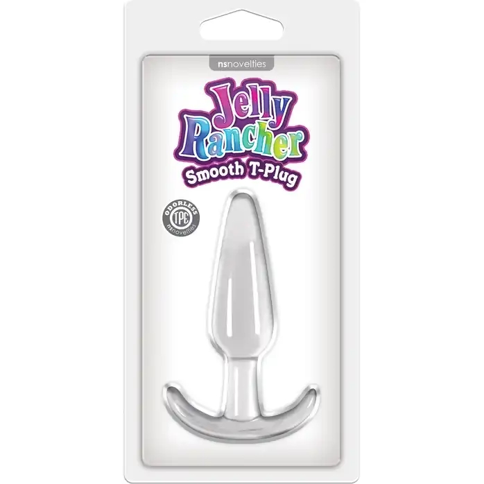 Прозрачная анальная пробка прозрачная Jelly Rancher T-Plug Smooth - 11 см - Jelly Rancher. Фотография 2.