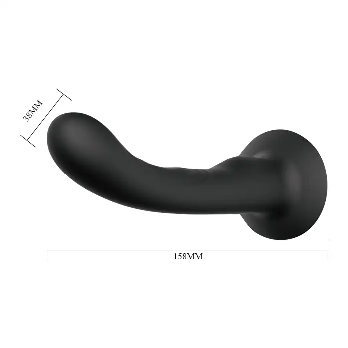 Страпон с изогнутой головкой Ultra Harness Curvy Dildo - 15,8 см. Фотография 5.