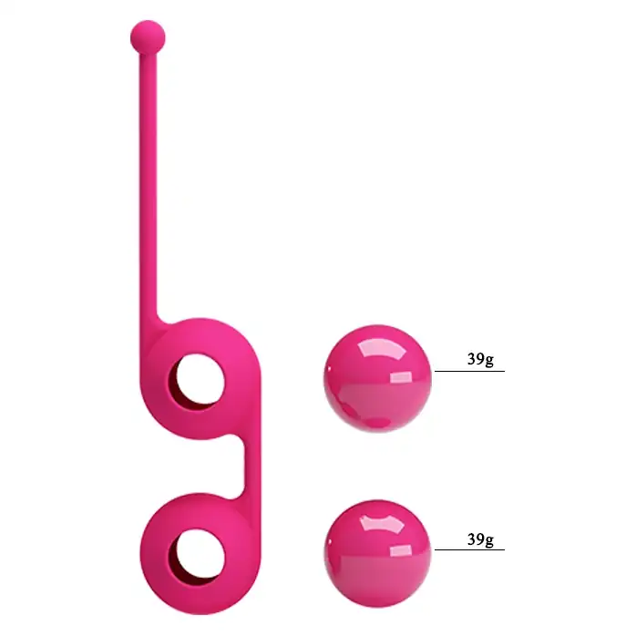 Ярко-розовые вагинальные шарики Kegel Tighten Up III - Pretty Love. Фотография 5.