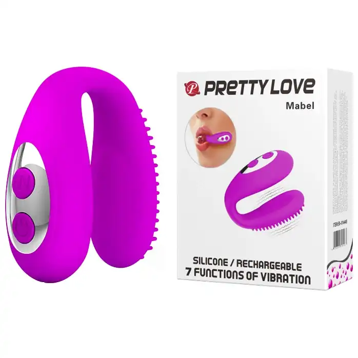 Лиловая вибронасадка для оральных ласк Mabel - Pretty Love. Фотография 8.