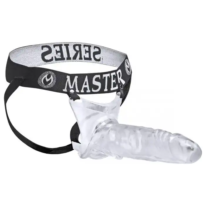 Прозрачный фаллопротез Grand Mamba XL Jock Style Cock - 21,6 см - Master Series
