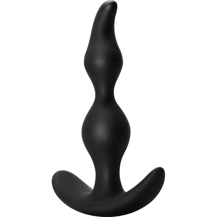 Чёрная анальная пробка Bent Anal Plug Black - 13 см - First Time. Фотография 2.