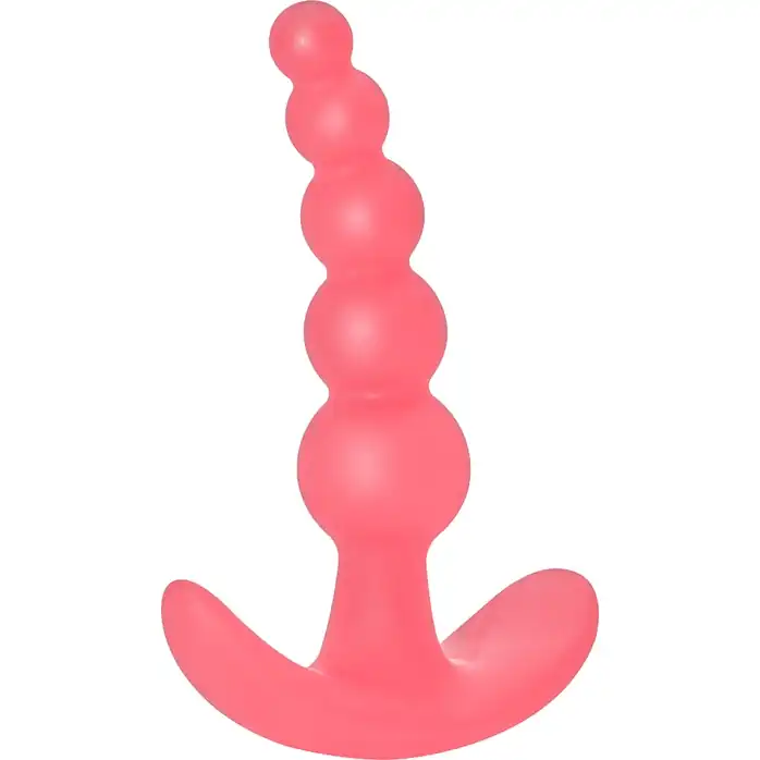 Розовая анальная пробка Bubbles Anal Plug - 11,5 см - First Time. Фотография 2.