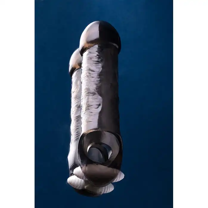 Закрытая дымчатая насадка Toyfa XLover с подхватом - 15,5 см - XLover. Фотография 9.