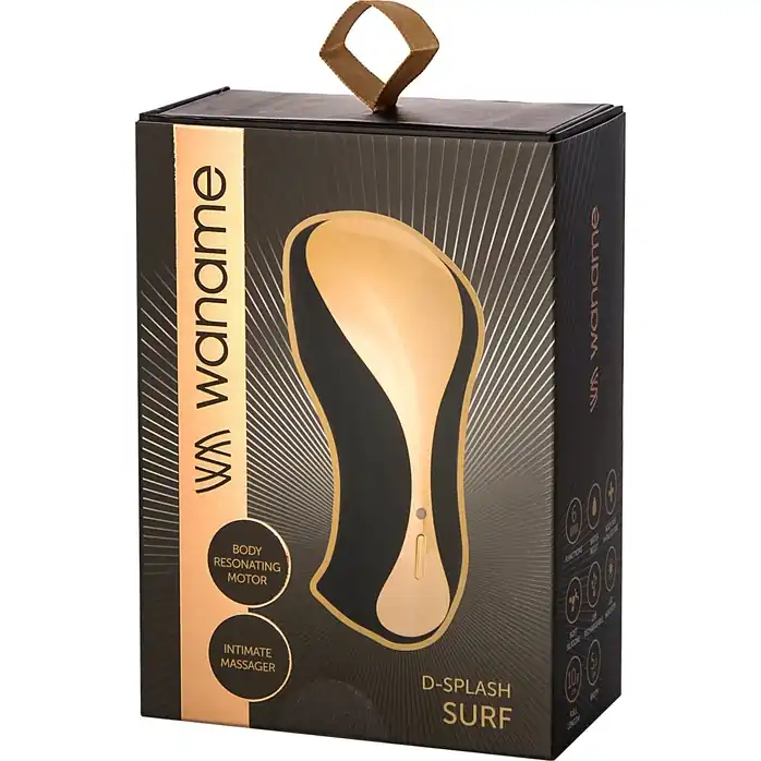 Чёрно-золотой клиторальный вибромассажер WANAME Surf - WANAME D-SPLASH. Фотография 6.