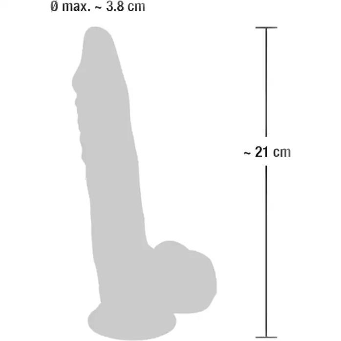 Реалистичный фаллоимитатор с чуть зауженной головкой Medical Silicone Dildo - 21 см - You2Toys. Фотография 6.
