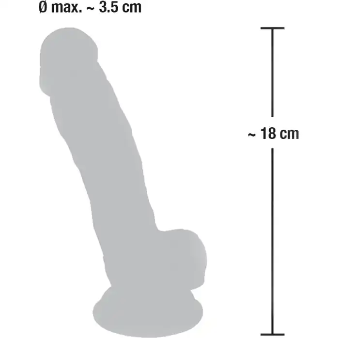 Реалистичный фаллоимитатор из силикона Medical Silicone Dildo - 18 см - You2Toys. Фотография 6.