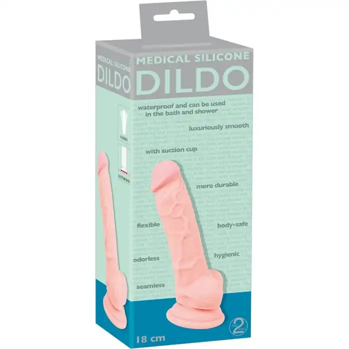 Реалистичный фаллоимитатор из силикона Medical Silicone Dildo - 18 см - You2Toys. Фотография 7.