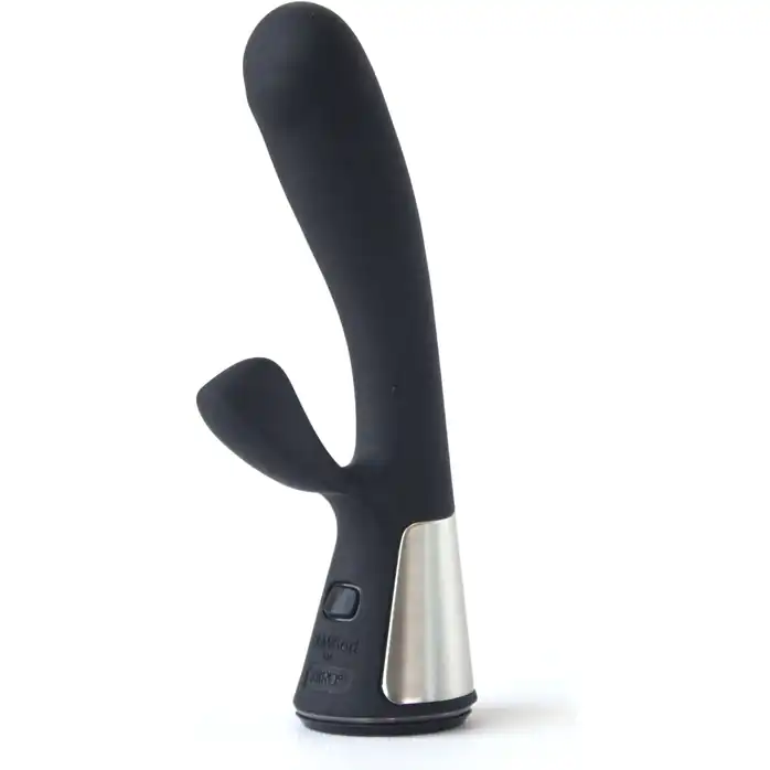 Чёрный интерактивный вибратор Kiiroo Ohmibod Fuse - 18 см