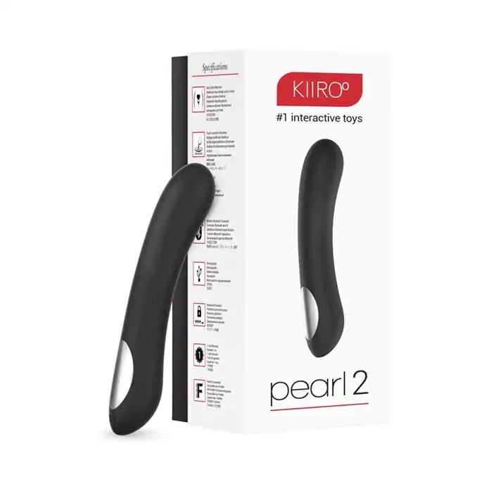 Чёрный вибратор для секса на расстоянии Pearl 2 - 20 см. Фотография 3.