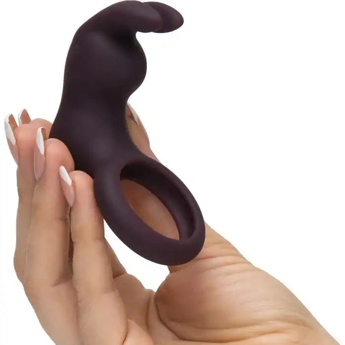 Фиолетовое эрекционное виброкольцо Lost in Each Other Rechargeable Rabbit Love Ring - Fifty Shades Freed. Фотография 3.