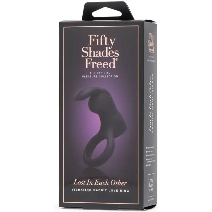 Фиолетовое эрекционное виброкольцо Lost in Each Other Rechargeable Rabbit Love Ring - Fifty Shades Freed. Фотография 7.