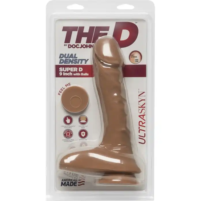 Бежевый фаллоимитатор на присоске The D Super D 9 Caramel - 22,86 см. Фотография 2.