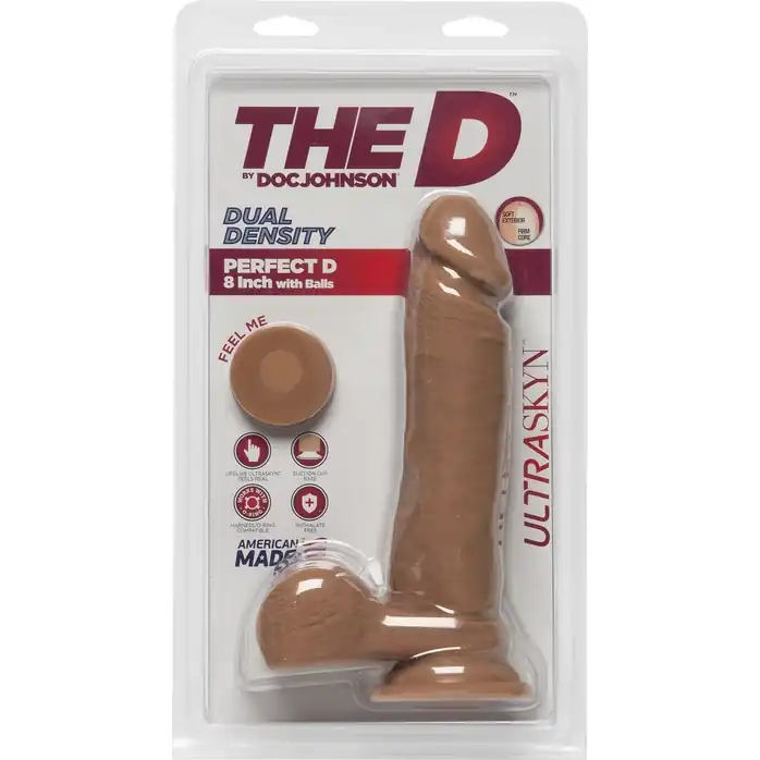 Фаллоимитатор-мулат The D Perfect D 8 Caramel - 20,3 см - The D. Фотография 3.