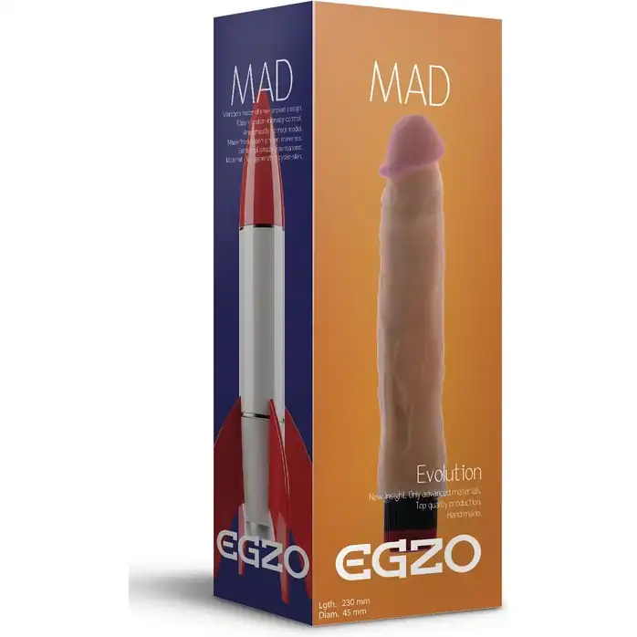 Реалистичный мультискоростной вибратор без мошонки Mad Rocket - 23 см