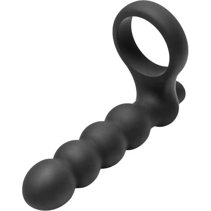 Насадка для двойного проникновения Double Fun Cock Ring with Double Penetration Vibe - Frisky. Фотография 2.