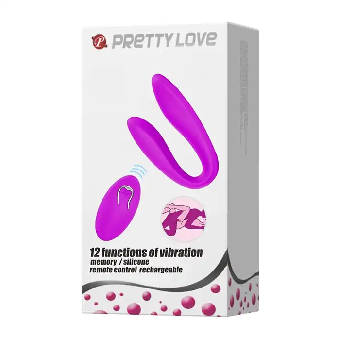 Вибромассажер для пар Letitia с пультом ДУ - Pretty Love. Фотография 7.