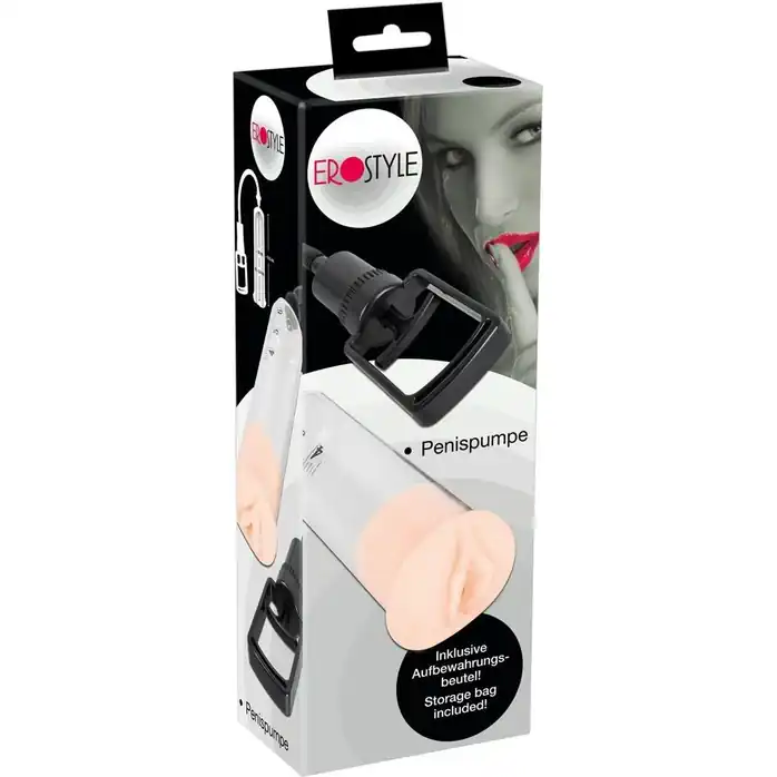 Помпа с уплотняющей вставкой-вагиной Erostyle Penis Pump. Фотография 3.