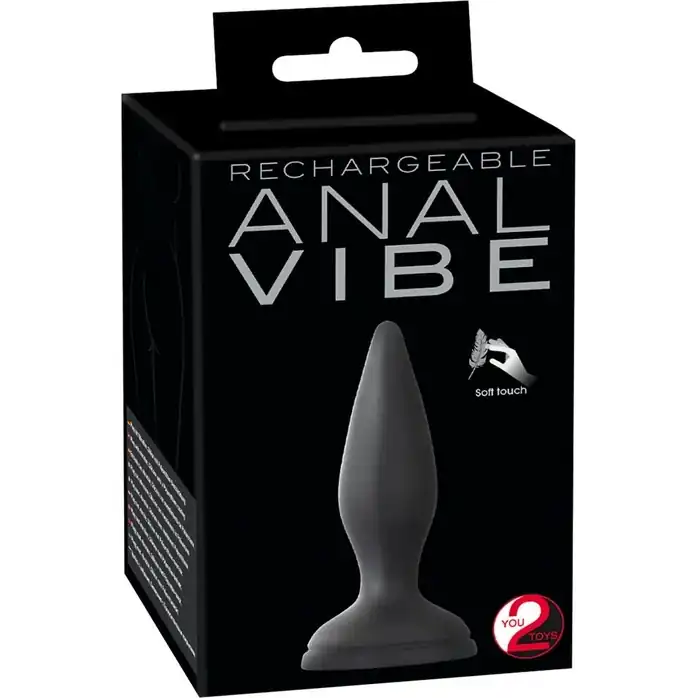 Чёрная вибропробка Vibro-Butt Plug with a Suction Cup - 13,6 см - You2Toys. Фотография 3.
