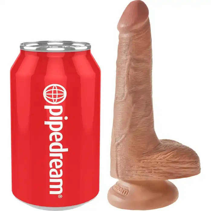 Фаллоимитатор-мулат с мошонкой и присоской 6 Cock with Balls - 17,8 см - King Cock. Фотография 2.