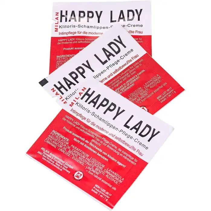 Набор из 10 пробников крема для усиления возбуждения у женщины Happy Lady