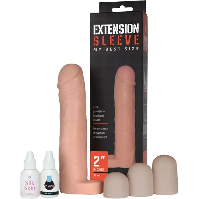 Насадка-удлинитель Extension sleeve с подхватом мошонки - 19 см - Sitabella accessories. Фотография 2.